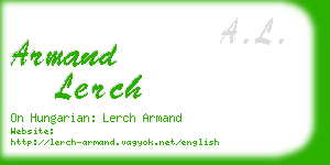 armand lerch business card